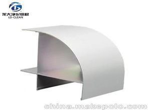 50外圆角铝材 圆弧铝型材 净化铝型材外元弧 净化房铝合金型材